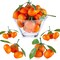 7-Cluster Artificial Mini Oranges – Realistic Faux Tangerines for Kitchen, Dining Table, Fruit Bowls, Party, and Home Décor